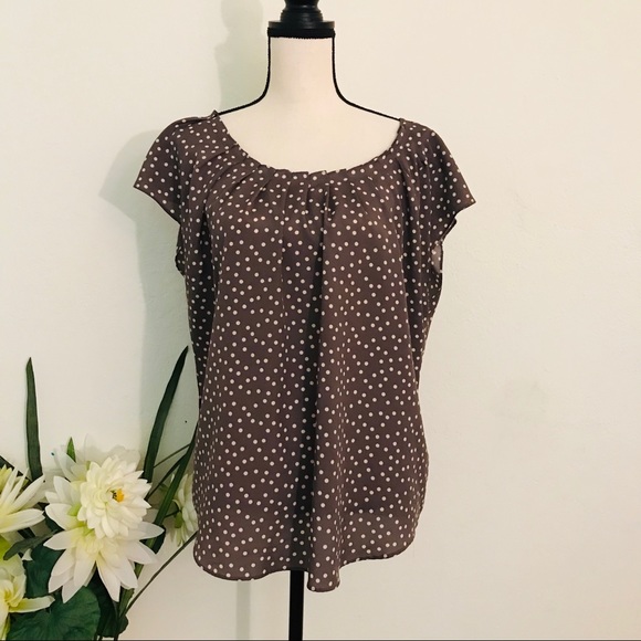 LC Lauren Conrad Tops - LC Lauren Conrad Pleated Neck Blouse Size XL